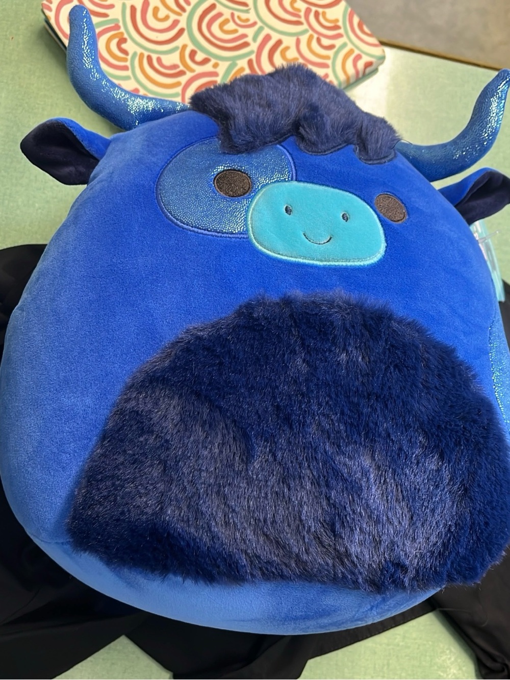 Squishmallows Blue Plush Yeti with Navy Fur Accents